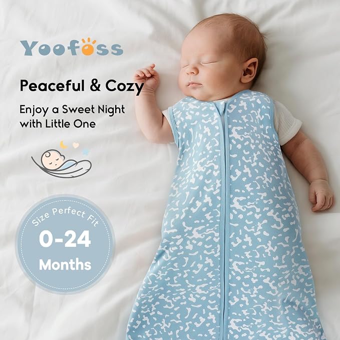 Yoofoss Baby Sleep Sack 6-12 Months 0.5 Tog Wearable Blanket - Image 6