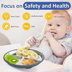 Stainless Steel Suction Plates for Toddlers, Non Toxic Non Slip Portion Control - Image 5