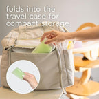 Olababy Fold N Go Silicone Baby Bib w Travel Case | Lightweight Design Eases - Image 5