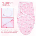 Cinaci 2 Pieces Adjustable Soft Cotton Baby Swaddle Sleep Sacks Hats Newborn - Image 4