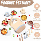 Yinder 15 Pack Silicone Baby Feeding Set Include Baby Bowls Spoons Forks - Image 3