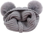 Duoyeree Baby Winter Hat Scarf Glove Beanie Set Girls Boys Pom Pom Knitted - Image 3