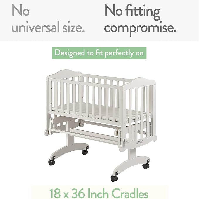 Cradle Sheets Fitted 18 x 36 Inch – Snuggly Soft 100% Jersey Cotton – Grey - Image 2
