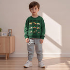 Nyapruwe Toddler Baby Boy Fall Outfit Funny Print Long Sleeve Sweatshirt - Image 2