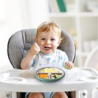 3Pack Stainless Steel Kids Plates, 8.1" Divided Kids Plate - Image 3