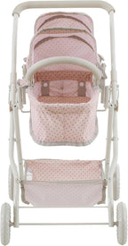 Olivia's Little World Twin Baby Doll Stroller, Double Bassinet Stroller Kids - Image 8