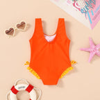 YOUNGER TREE Toddler Swimsuit Girl Cute Stripe One-Piece Ruffle Swimwear Baby - Image 2