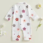 Balaflyie Baby Girl Button Down Pajamas Romper One-Piece Jumpsuit Long Sleeve - Image 2