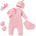 Aalizzwell Newborn Baby Ribbed Romper by Aalizzwell