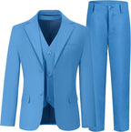 Boys' 3 Piece Suit Set with Suit Jacket, Formal Tuxedos Slim Fit Ring Bearer by Hipfun