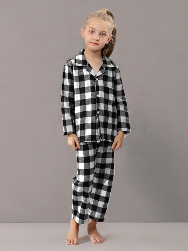 QZH.DUAO Matching Family Christmas Pajamas Set Long Sleeve Holiday Warm - Image 8