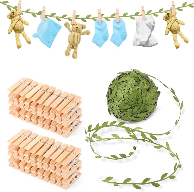 Leinuosen 101 Pcs 1.35 Inch Mini Clothespins by Leinuosen