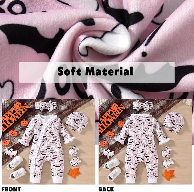 Aalizzwell Baby Girls Romper Outfit Fall Winter Clothes - Image 3