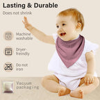 Muslin Baby Bibs, Soft Triangular Baby Bandana Drool Bibs - Image 4