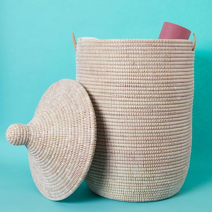 Wicker Basket, Storage & Organization, Home Decor, Laundry Hamper, Baby Nursery by Senegalo