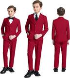 JPF Boy's Formal Suit Set Slim Fit Kids Tuxedo Suits - Image 6