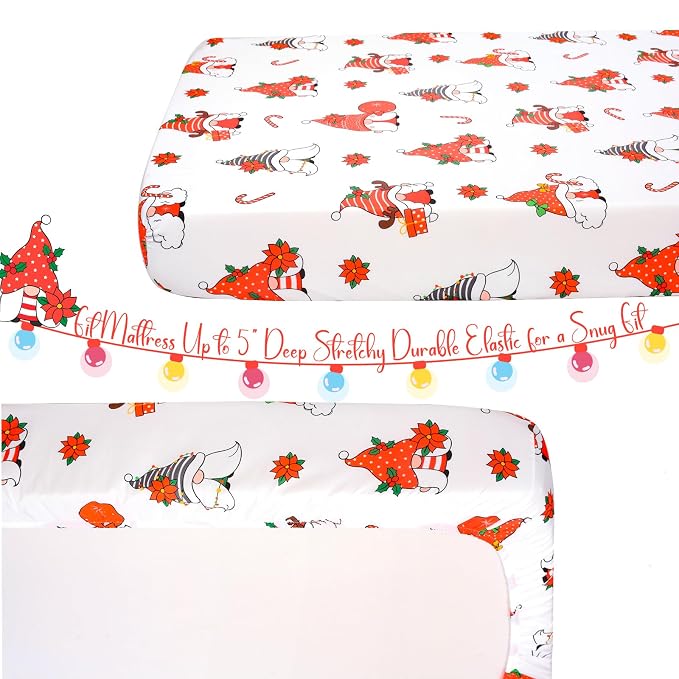 UOMNY Crib Sheet Christmas Fitted Crib Sheets Baby Sheet - Image 3