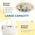 mommore Diaper Bag Tote with Stroller Organizer Puffer Bag Large Capacity Baby - Image 3