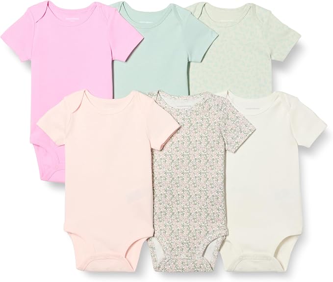 Amazon Essentials Unisex Toddlers and Babies’ Short-Sleeve Bodysuits by AmazonEssentials