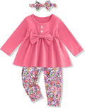 oklady Toddler Baby Girl Clothes Solid Color Ruffle Tops Floral Pants by Oklady