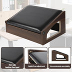 Ergonomic Foot Rest, 4 Adjustable Height Foot Stool, Footrest Under Desk， Flip - Image 7