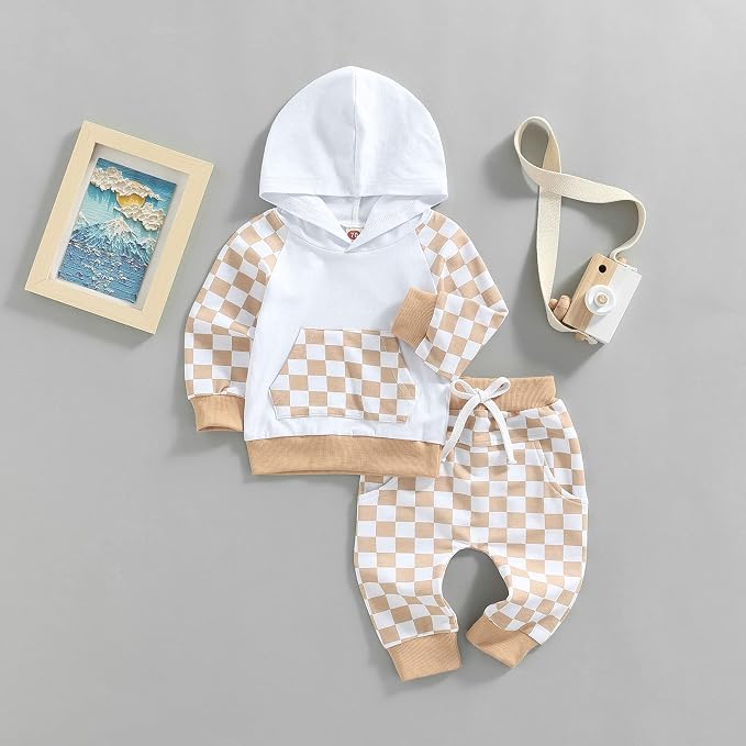 2Pcs Baby Boys Hoodie Tops Pants Set Dinosaur Deer Print Sweatsuit Fall Winter - Image 6