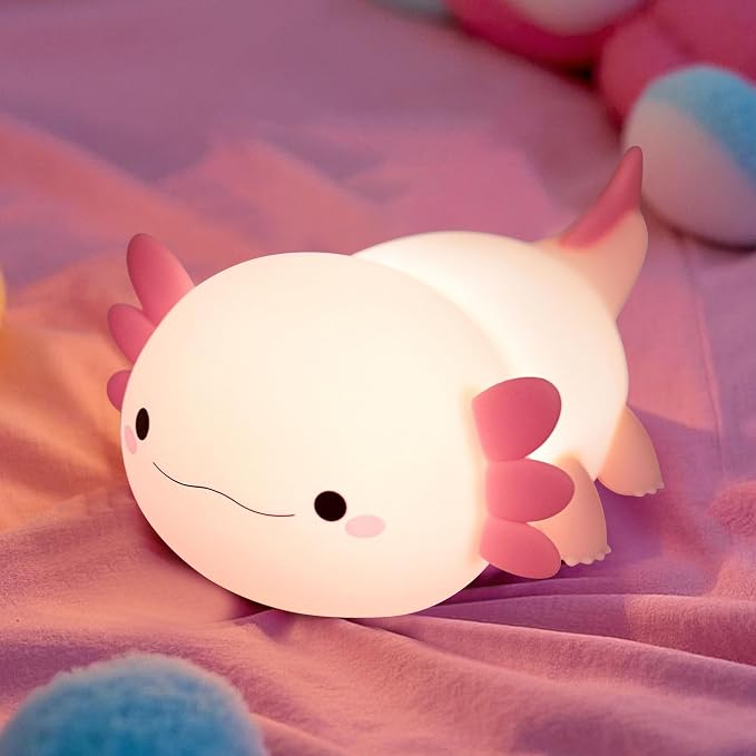 Axolotl Lamp, Cute Axolotl Night Light, Dimmable Silicone Animal Nursery Night - Image 8