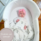 LollyBanks Muslin Swaddle Blankets, Large 47 x 47 Inches Baby Blanket - Image 3