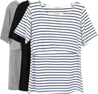 Smallshow Women's Maternity Nursing Tops Short Sleeve Breastfeeding Clothes by Smallshow