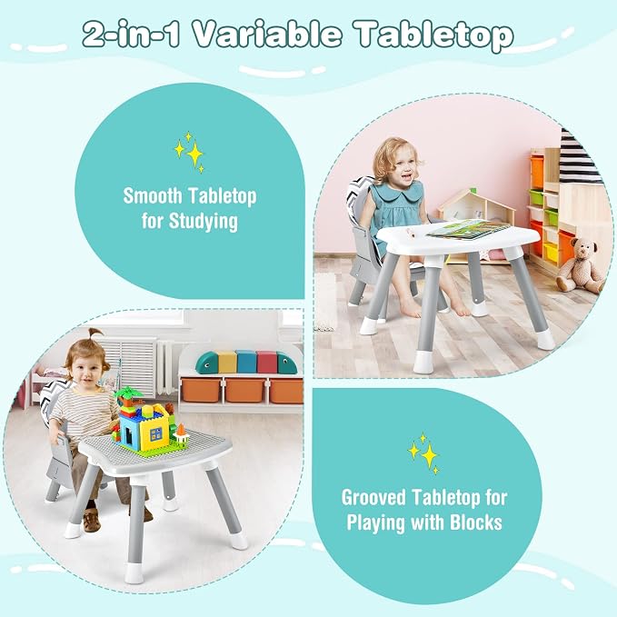 HONEY JOY 8 in 1 Baby High Chair, Convertible Highchair - Image 5