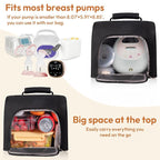 NCVI Breast Pump Bag, Double Layer Removable Pump Bag - Image 5