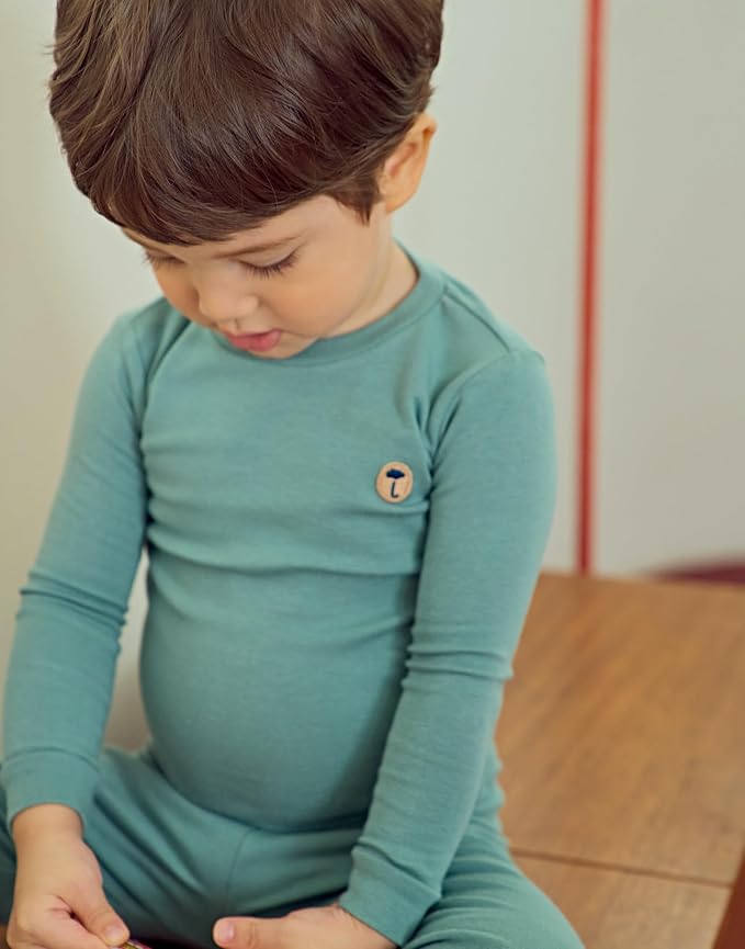 moimoln 6M-8Y Modal Cotton Solid Soft Breathable Baby Toddler Boys Girls Snug - Image 2