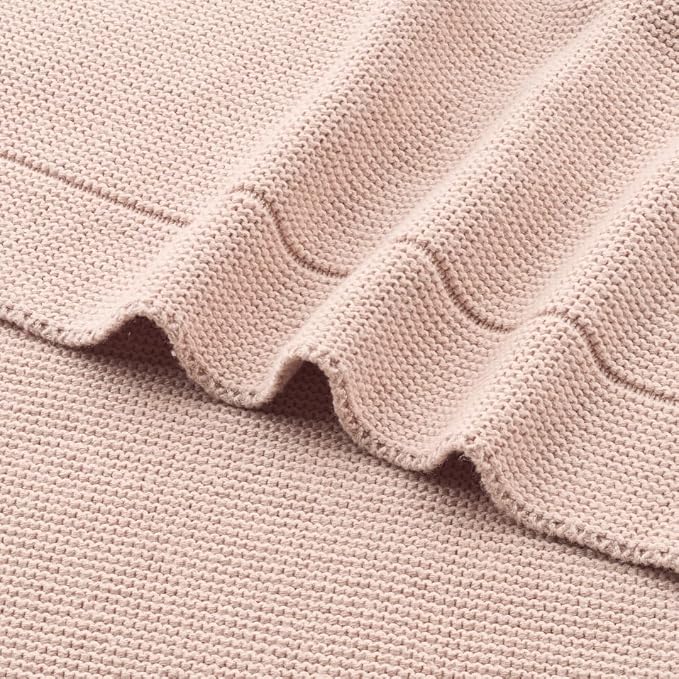 Knitted Organic Cotton Baby Blanket- Swaddle Blanket - Image 7