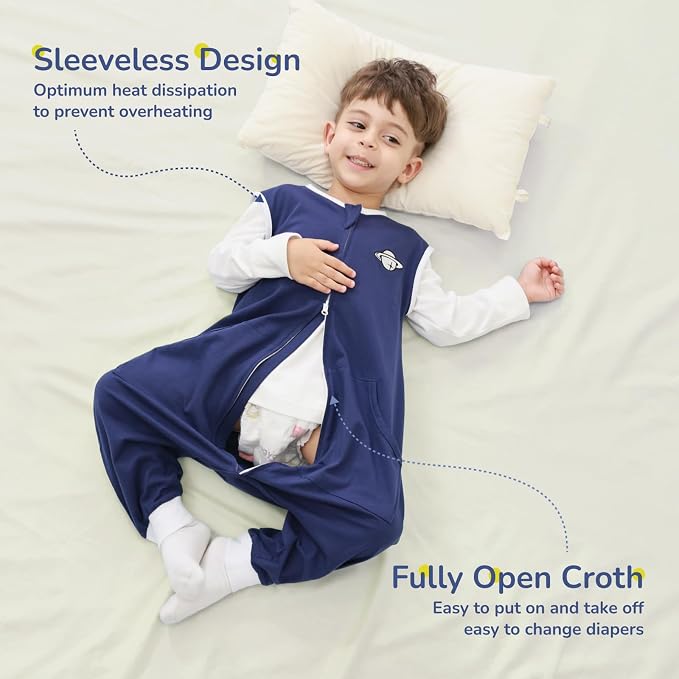 2 Pack Sleep Sack with Legs, Baby Wearable Blanket, 0.5 TOG Toddler Sleeping - Image 5