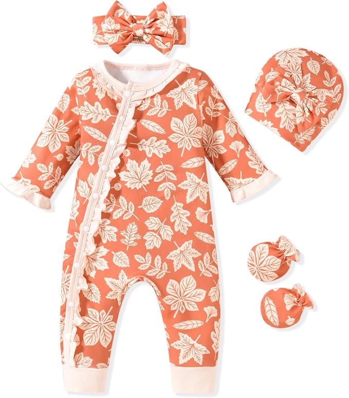Aalizzwell Baby Girls Romper Outfit Fall Winter Clothes by Aalizzwell
