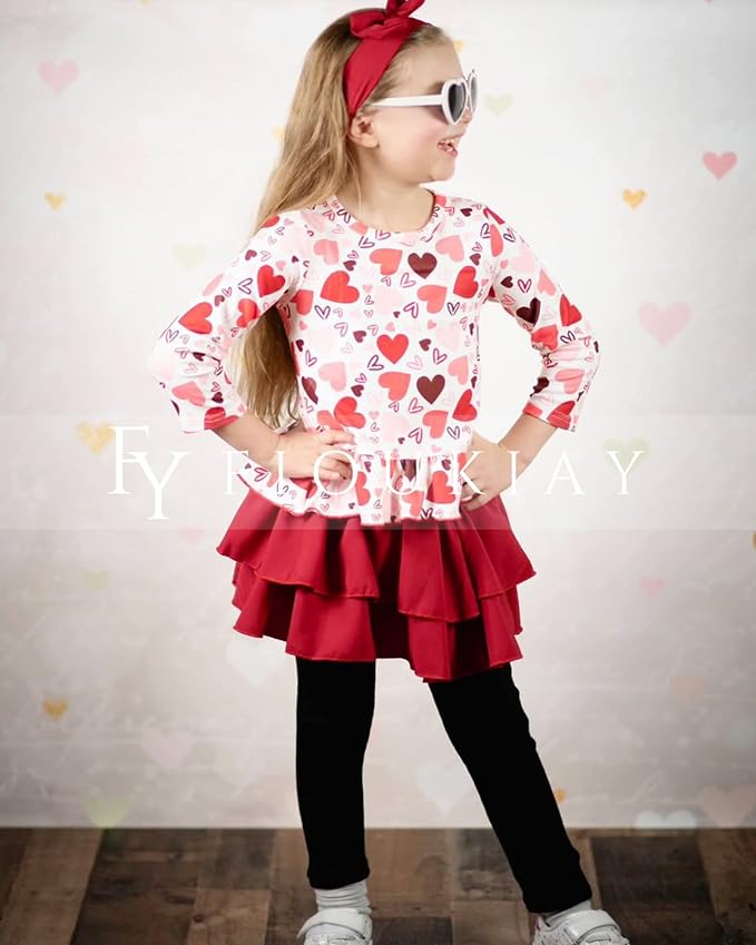 fioukiay Girl Fall Winter Clothes Toddler Girls Spring Outfits Baby Girl Floral - Image 3