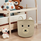 Bear Basket for Nursery, Baby Shower Baskets, Baby Baskets for Storage - Image 5