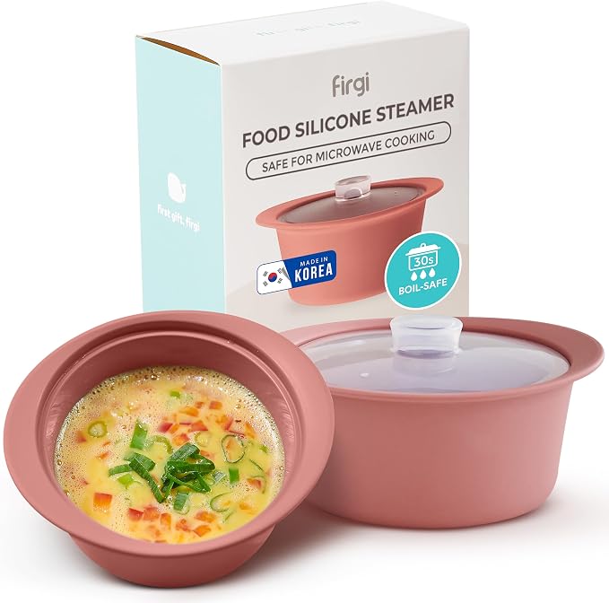 27oz Platinum Silicone Microwave Steamer Pot by FIRGI-FirstGift