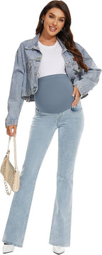 GLAMIX Women's Stretch Maternity Bootcut Jeans - Image 5