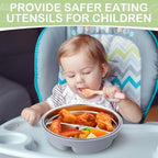 Nuogo 3 Pcs Stainless Steel Baby Suction Plates - Image 3