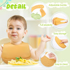 Tioncy 24 Pcs Silicone Bibs for Babies Toddlers Waterproof Adjustable Soft - Image 3