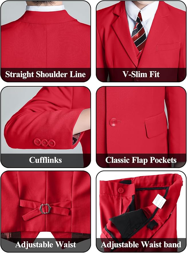 Boys' 5 Piece Formal Suit Set - Image 5