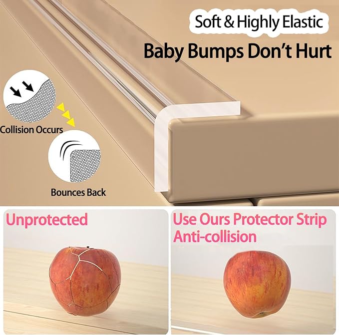 Clear Soft Corner Protectors for Furniture Strip, 2in x 13FT, Sharp Edge & - Image 4