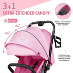 Lightweight Stroller, One-Hand Fold Compact Travel Stroller from Birth to 55 lbs - Image 2