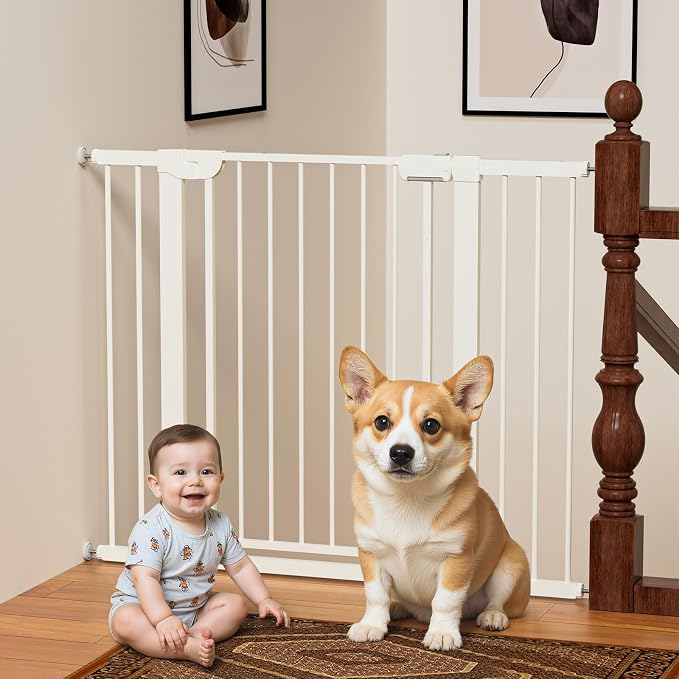 29.5-46" Baby Gate for Stairs, Baby Safety Essentials, Auto Close Gate for by Mutak