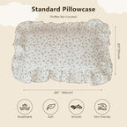 BuLuTu Blue Plumbago Floral Print Kids Pillowcases Fits Standard Size Pillow - Image 2