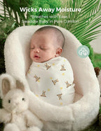 Momcozy Muslin Best Wishes Swaddle Blankets, Ultra Soft Neutral Registry - Image 2