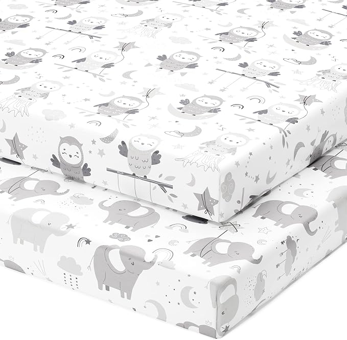 Baby Fitted Crib Mattress Sheets Set by JoeyJoan