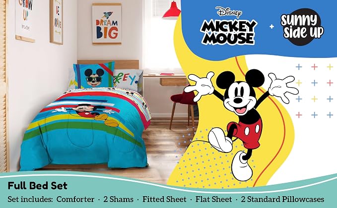 Sunny Side Up Disney Mickey Mouse Full Comforter Set - Image 2