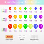 98pack Rainbow Balloons Different Size 18/12/10/5 Inch Rainbow Colorful Balloon - Image 2